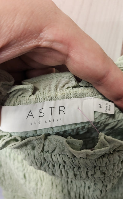 Astr the Label Women's Size M Green Short Sleeve Top
