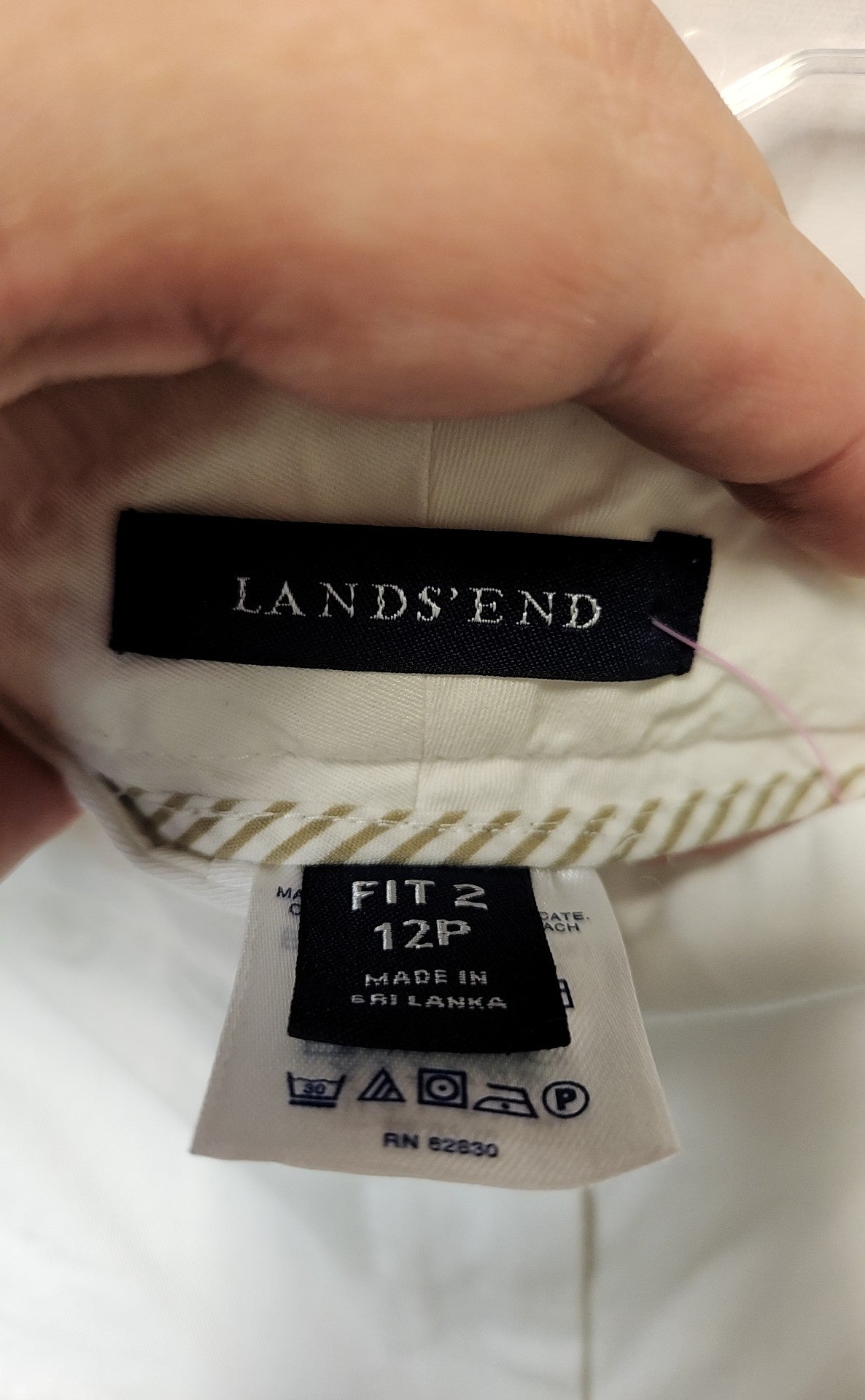 Lands End Women's Size 12 Petite White Shorts