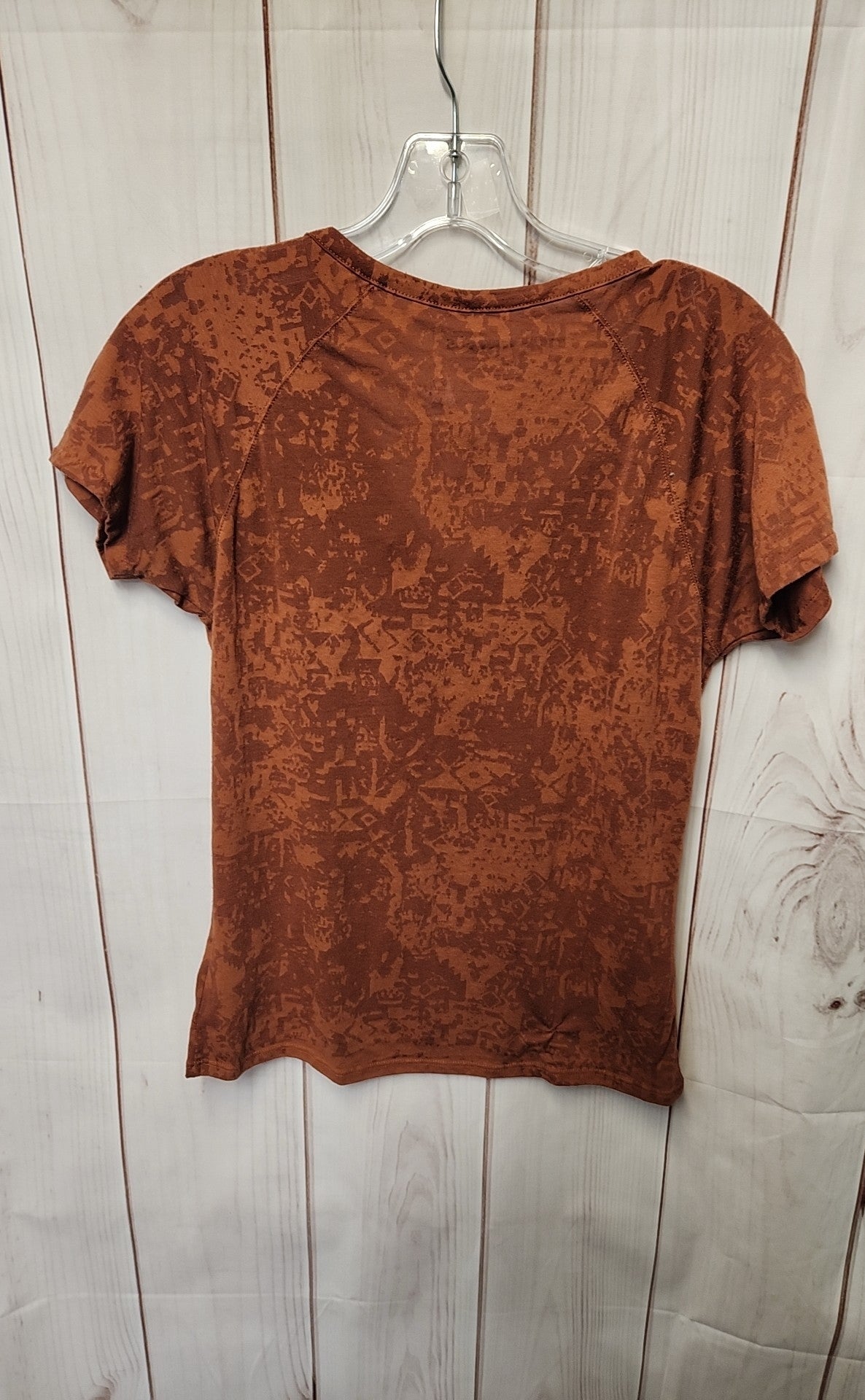 Rank 45 Women's Size S Brown Short Sleeve Top