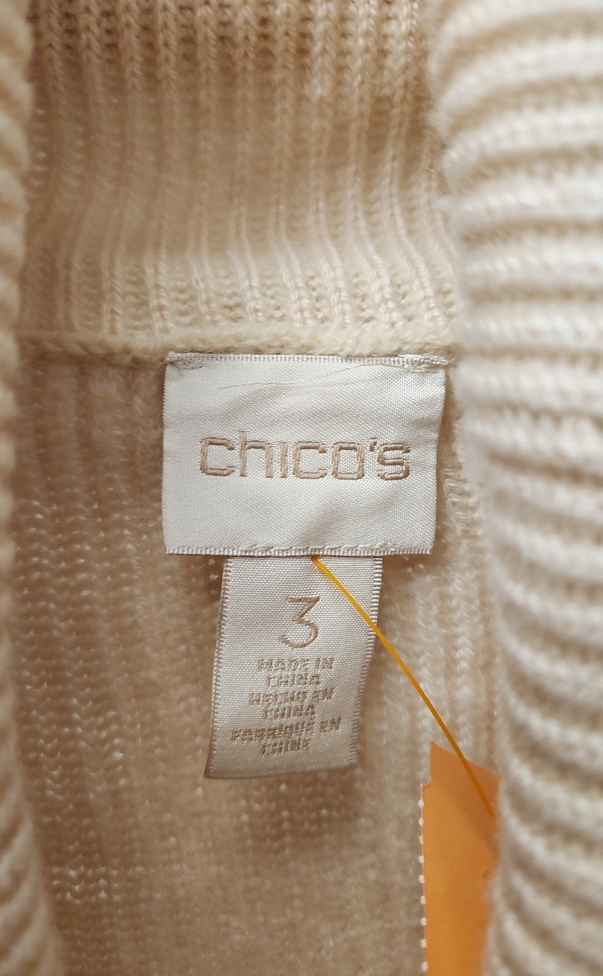 Chico's Women's Size 3 = US XL Beige Sweater