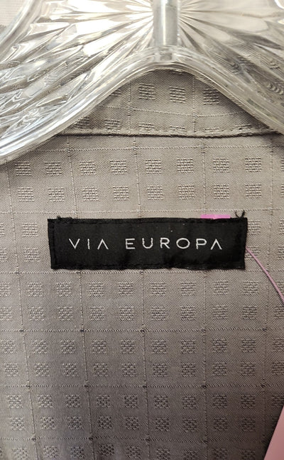 Via Europa Men's Size L Gray Shirt
