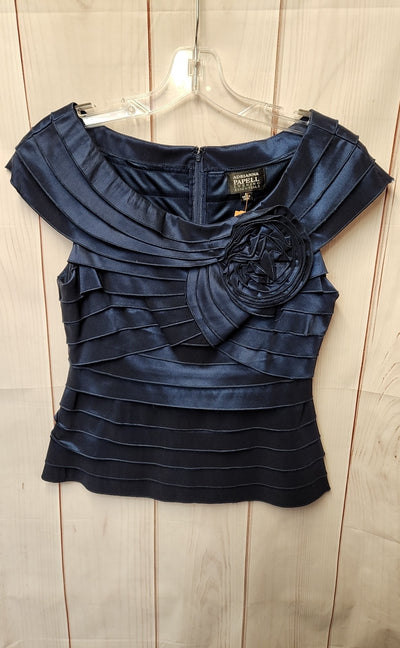 Adrianna Papell Women's Size 6 Navy Sleeveless Top