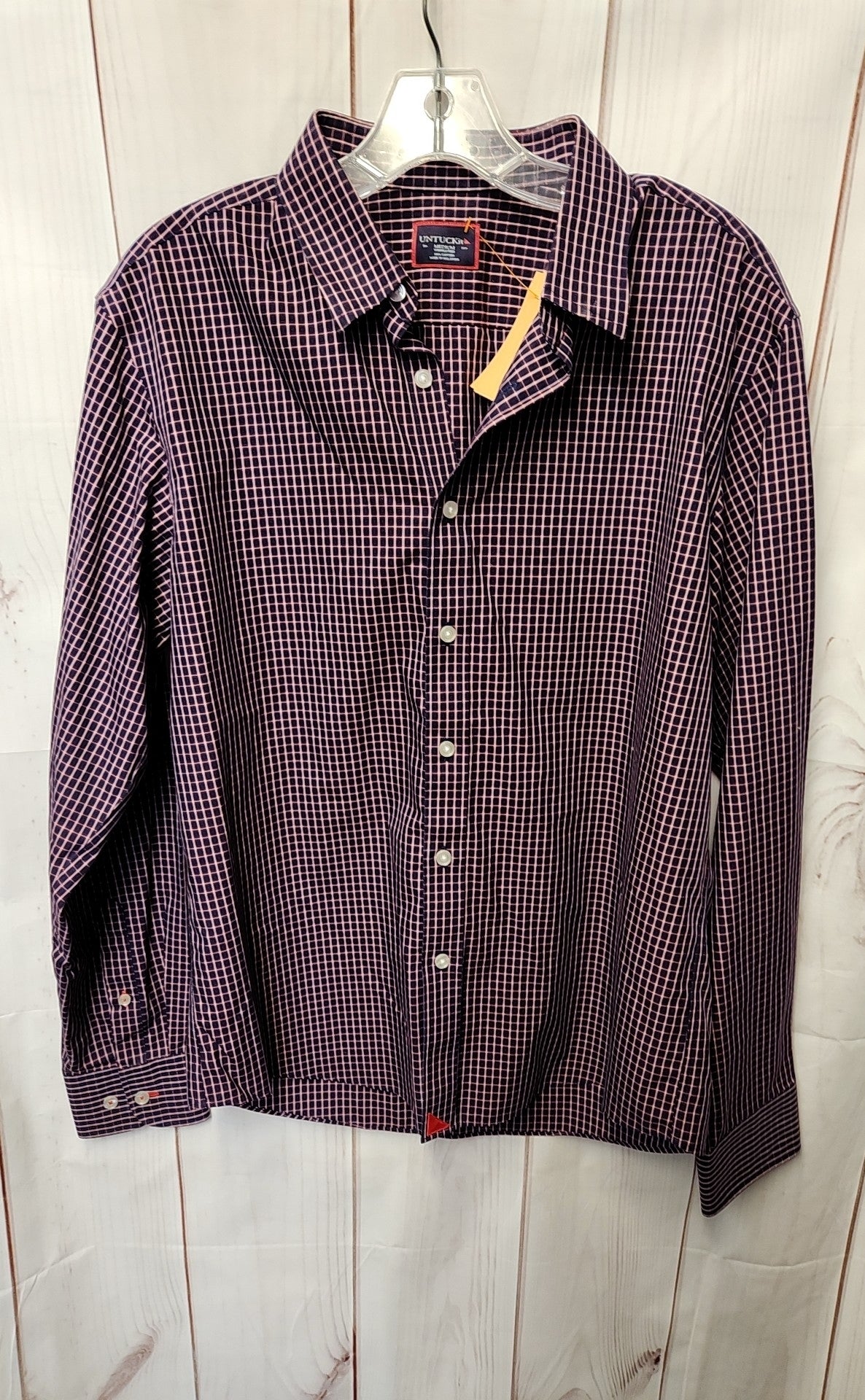 Untuckit Men's Size M Red & Blue Shirt