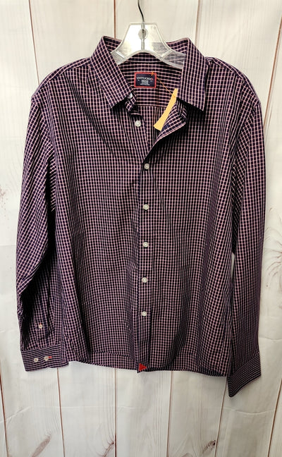 Untuckit Men's Size M Red & Blue Shirt