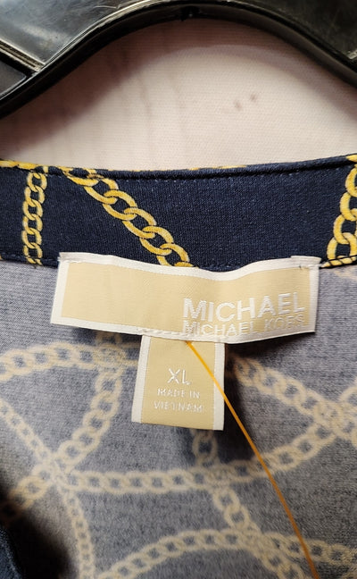 Michael Kors Women's Size XL Navy Long Sleeve Top