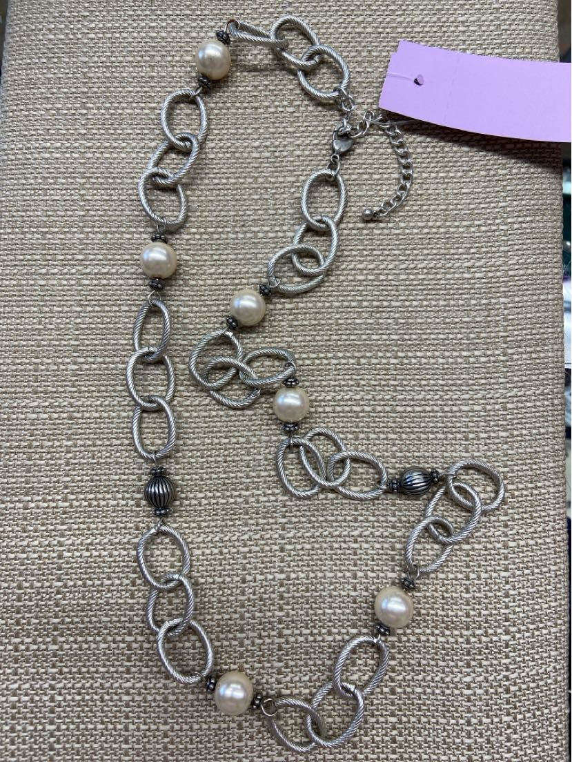 Silver Pearl Necklace