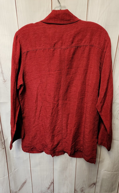 Chico's Design Women's Size 1 = US M Red Long Sleeve Top