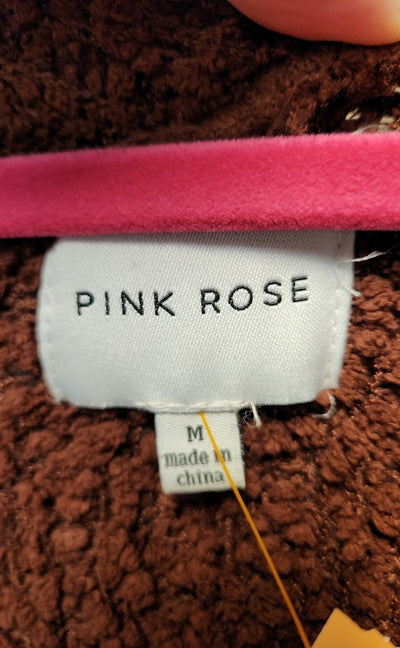 Pink Rose Women's Size M Brown Cardigan