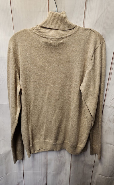 Calvin Klein Women's Size XL Beige Metallic Sweater