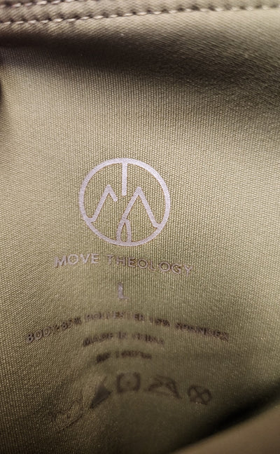Move Theology Women's Size L Green Leggings