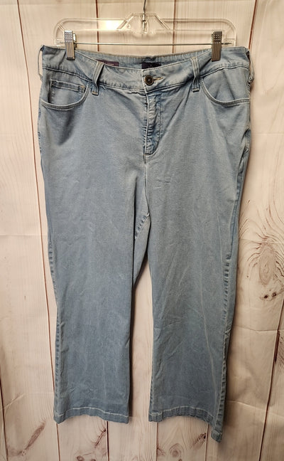 NYDJ Women's Size 32 (13-14) Blue Jeans Claire Trouser