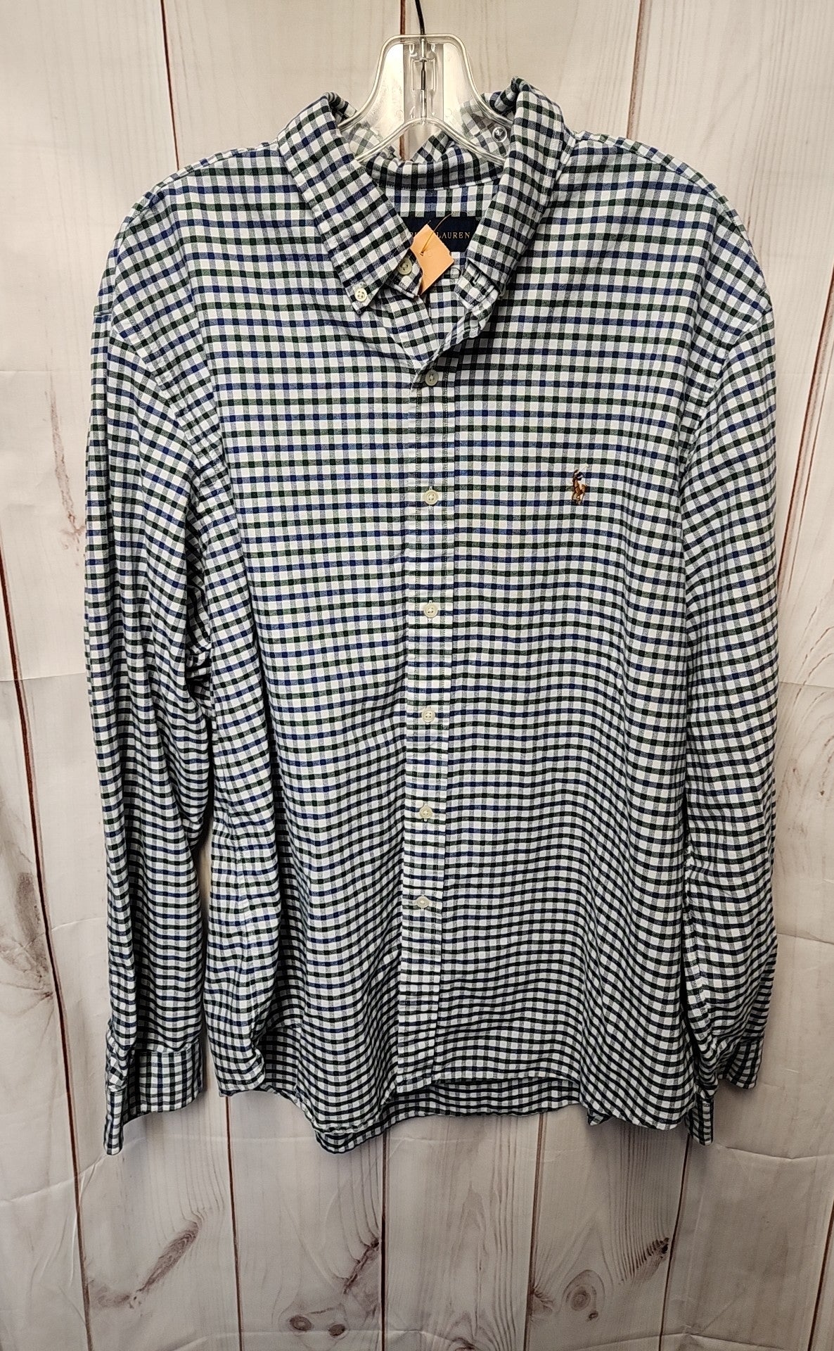 Ralph Lauren Men's Size XXL Blue & Green Shirt