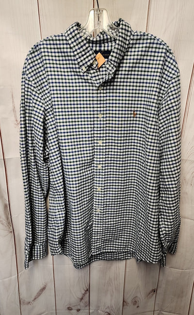 Ralph Lauren Men's Size XXL Blue & Green Shirt