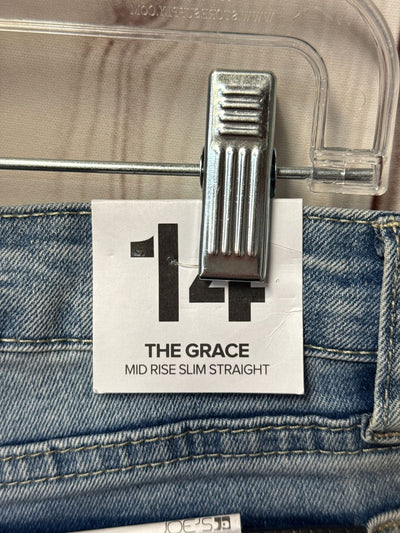 NWT Joe's Girl's Size 14 Blue Jeans The Grace Mid Rise Slim Straight