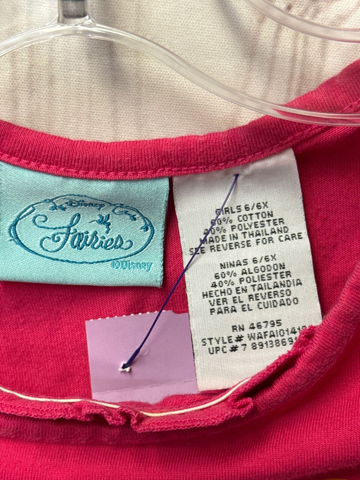 Disney Girl's Size 6 Pink Shirt