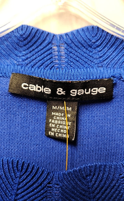 Cable & Gauge Women's Size M Blue Sweater