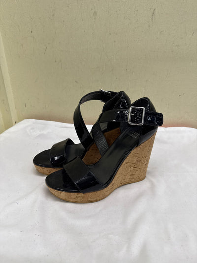 Stuart Weitzman Women's Size 6-1/2 Black Sandals Shoes