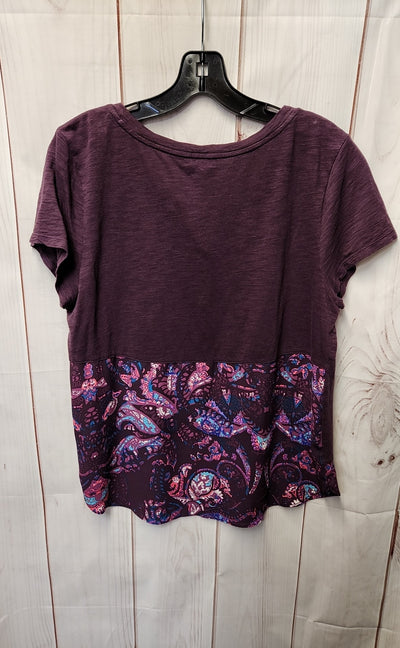 Express Women's Size M Purple Short Sleeve Top