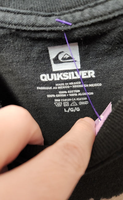 Quicksilver Men's Size L Black Shirt