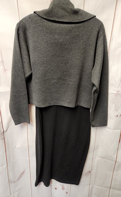 Just Taylor Women's Size S Gray & Black Dress