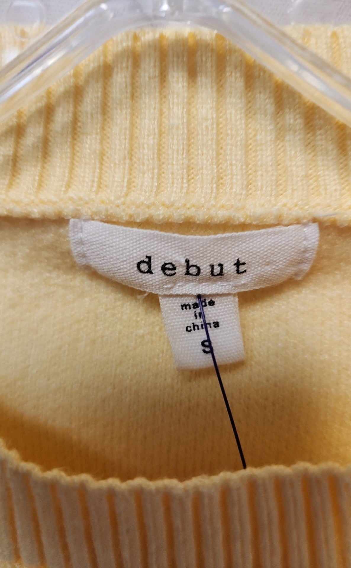 Debut Women's Size S Yellow Floral Sweater
