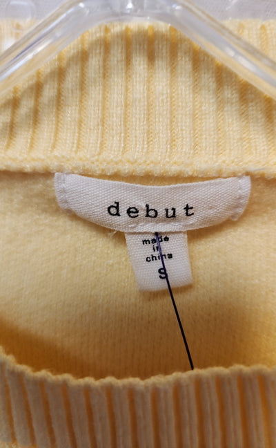 Debut Women's Size S Yellow Floral Sweater