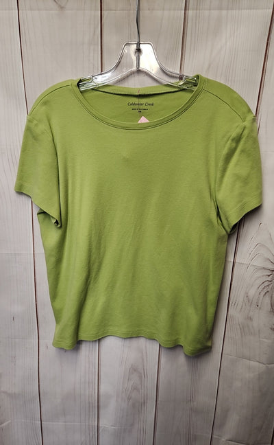 Coldwater Creek Women's Size M Petite Green Short Sleeve Top