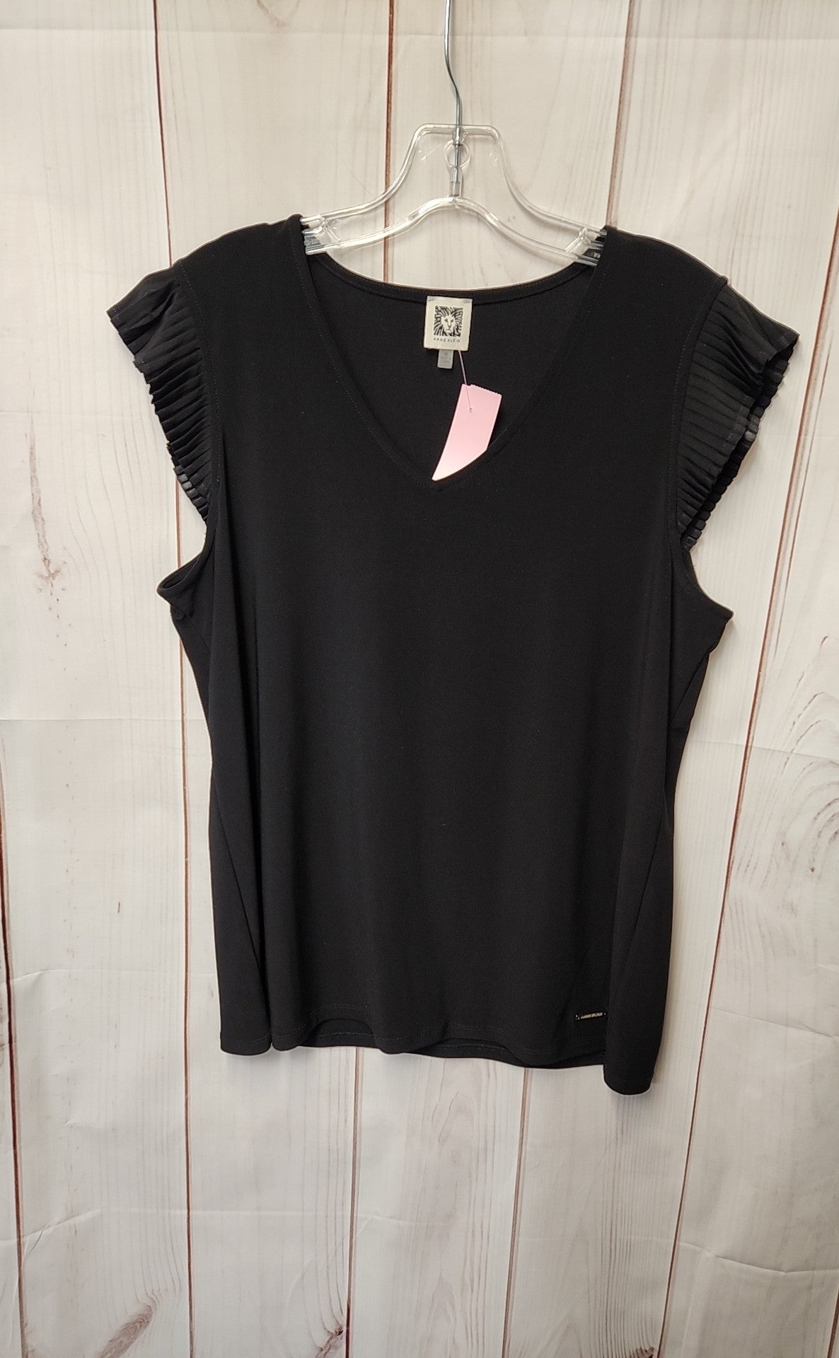 Anne Klein Women's Size M Black Short Sleeve Top
