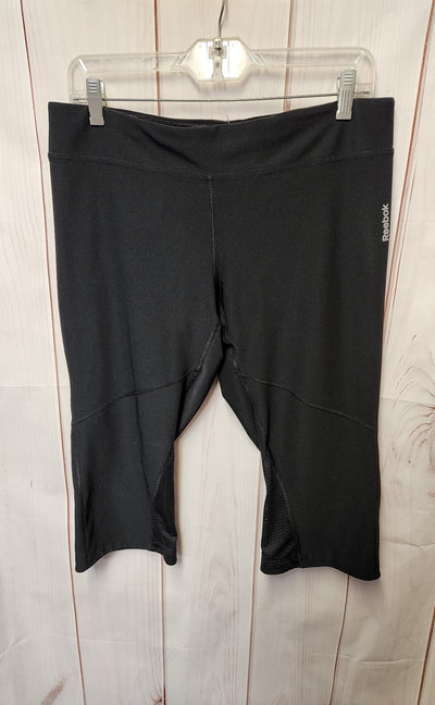 Reebok Women's Size XL Black Active Capris