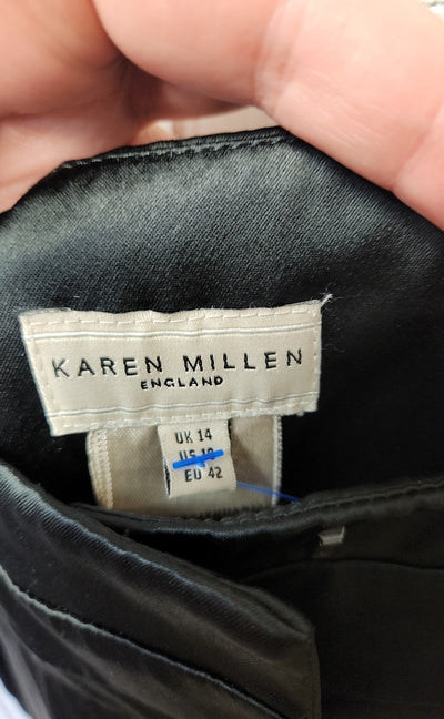 Karen Millen Women's Size 10 Black Wide Leg Pants