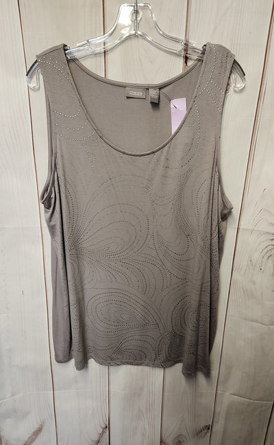 Chico's Women's Size 3 = US XL Gray Sleeveless Top