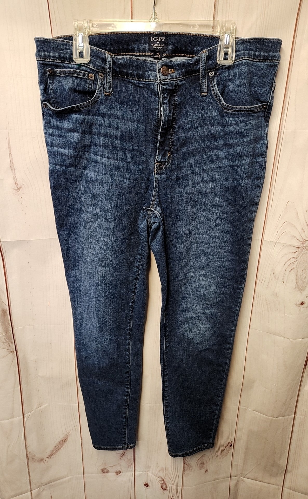 J Crew Women's Size 33 (15-16) Blue Jeans 9" Mid Rise Skinny