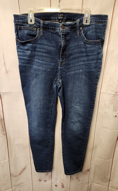 J Crew Women's Size 33 (15-16) Blue Jeans 9" Mid Rise Skinny