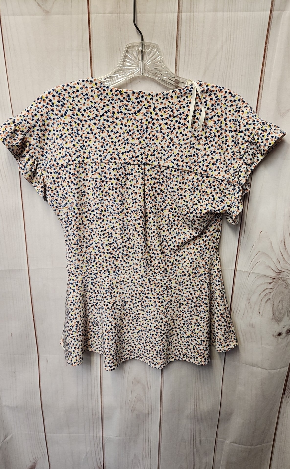 Monteau Women's Size M Pink Floral Short Sleeve Top