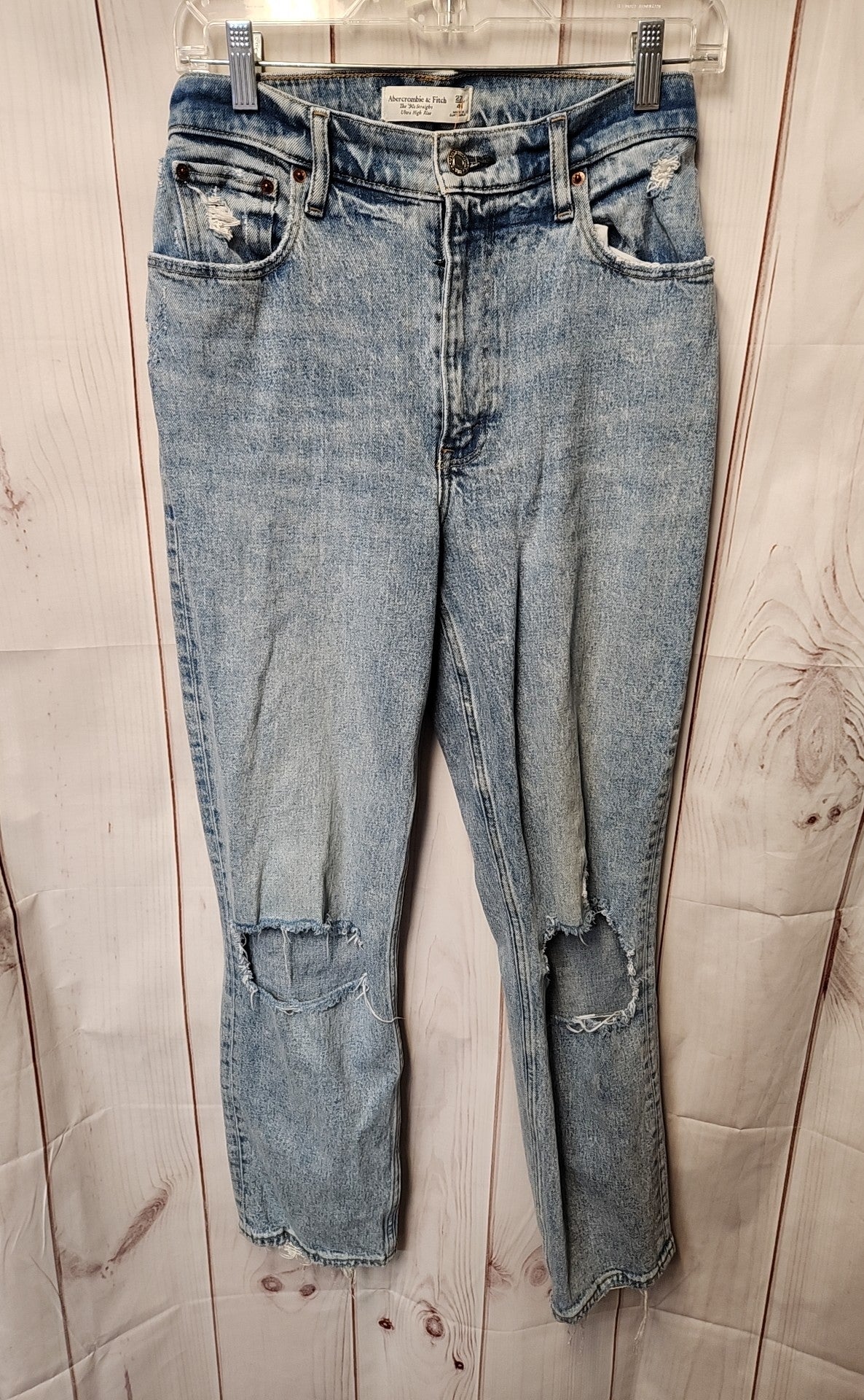 Abercrombie & Fitch Women's Size 27 (3-4) Blue Jeans The '90s Straight