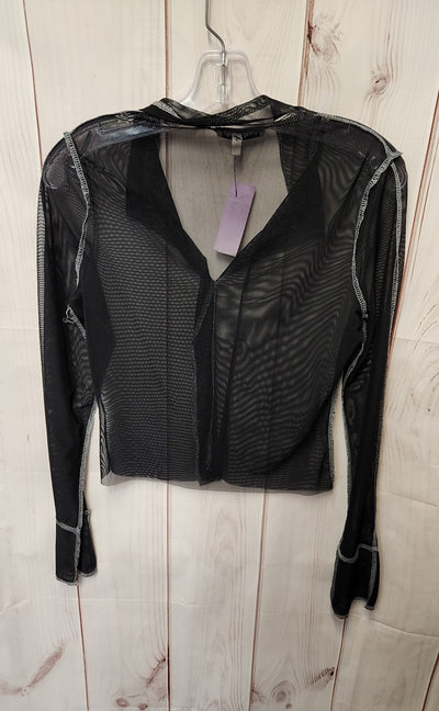 Pretty Garbage Women's Size L Black Long Sleeve Top