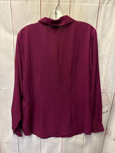 INC Women's Size 1X Pink Long Sleeve Top