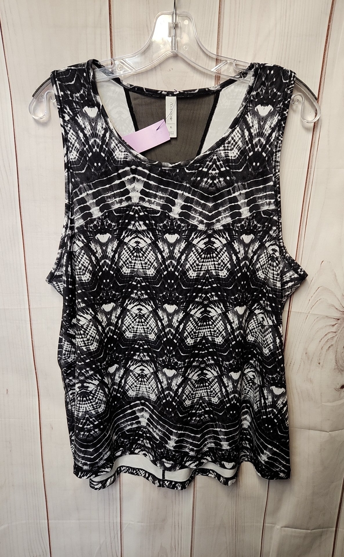 Ideology Women's Size XL Black & White Sleeveless Top
