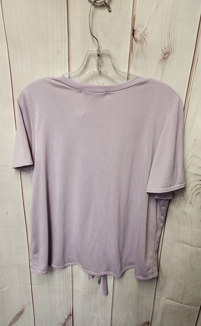 Green Envelope Women's Size L Purple Short Sleeve Top
