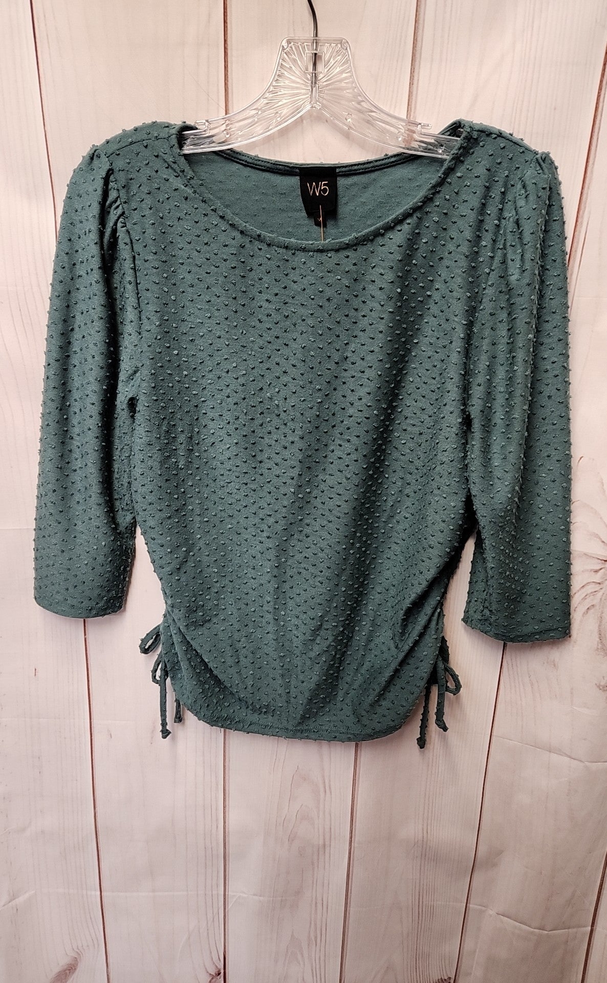 W5 Women's Size M Green 3/4 Sleeve Top