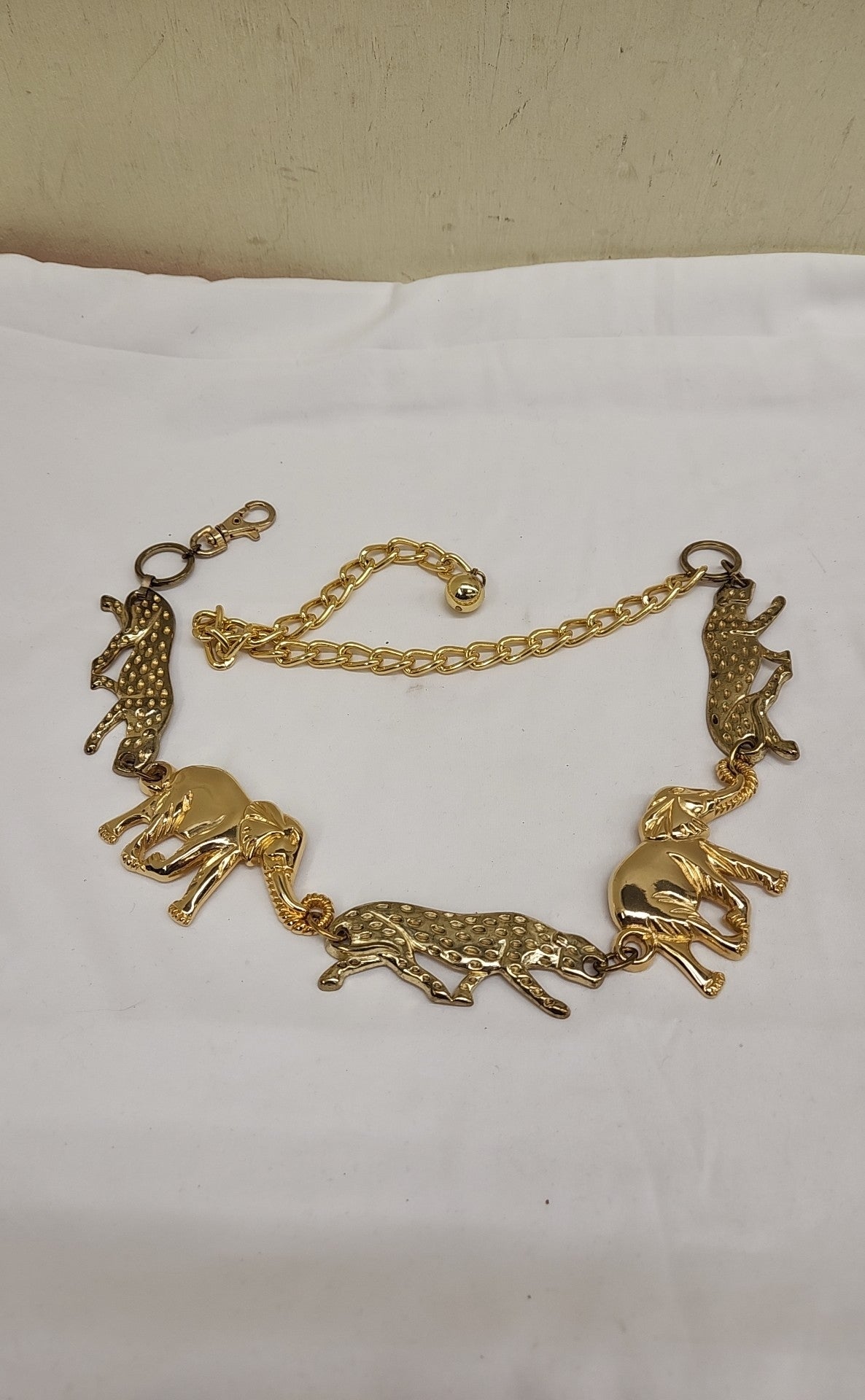 Size S Gold Animal Chain Belt