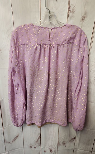BCBG Maxazria Women's Size L Purple Long Sleeve Top