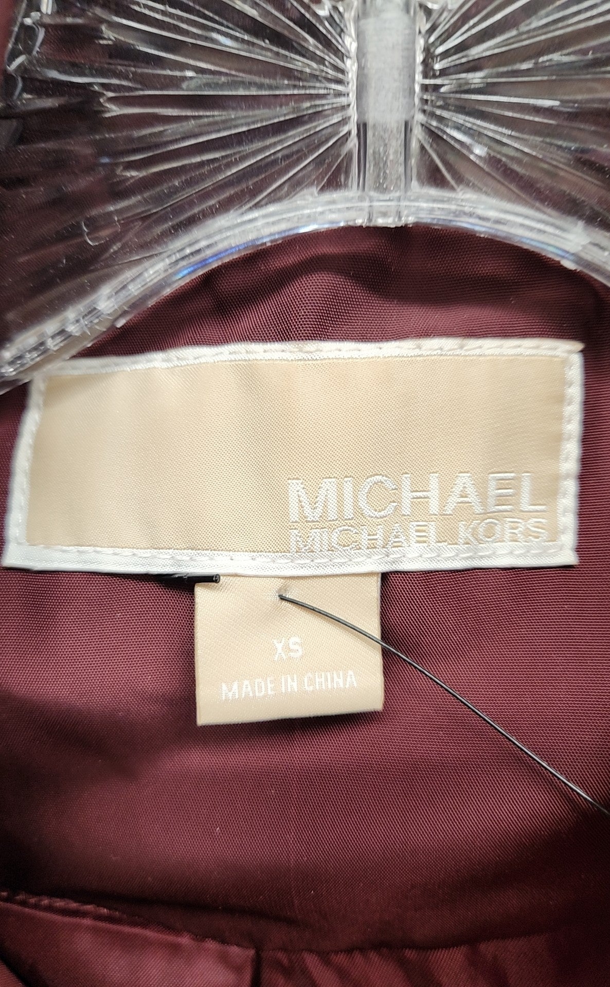 Michael Kors Women's Size XS Maroon Coat