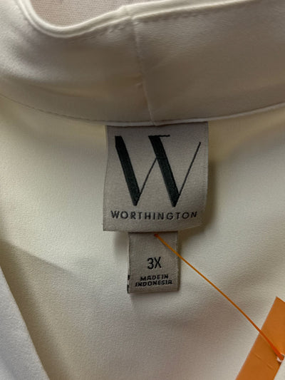 Worthington Women's Size 3X White Long Sleeve Top