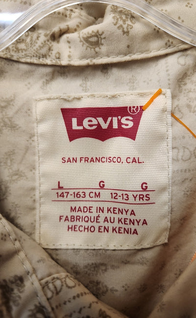Levis Boy's Size 13 Beige Shirt