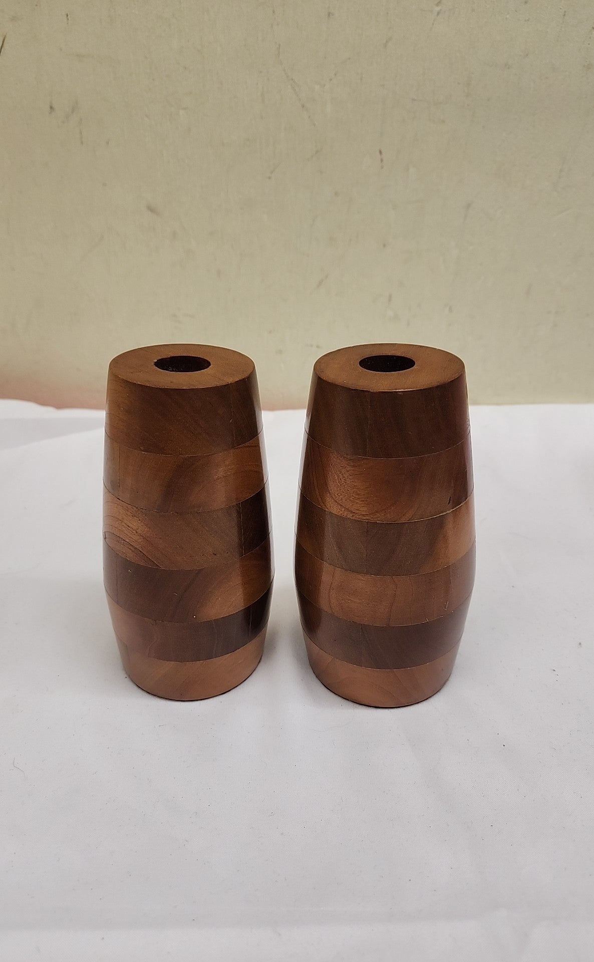 2 Pcs Wooden Candleholder(s)