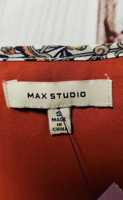 Max Studio Women's Size S White & Red Floral Dress