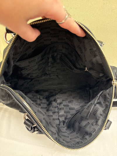 Michael Kors Black Signature Canvas Purse Bag