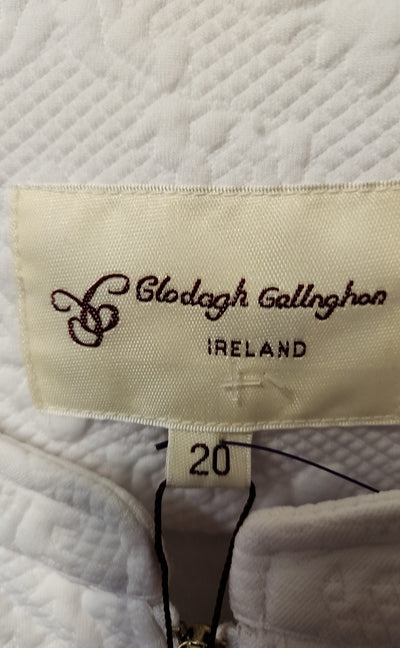 NWT Dlodagh Callaghan Ireland Women's Size 6 White Floral Jacket