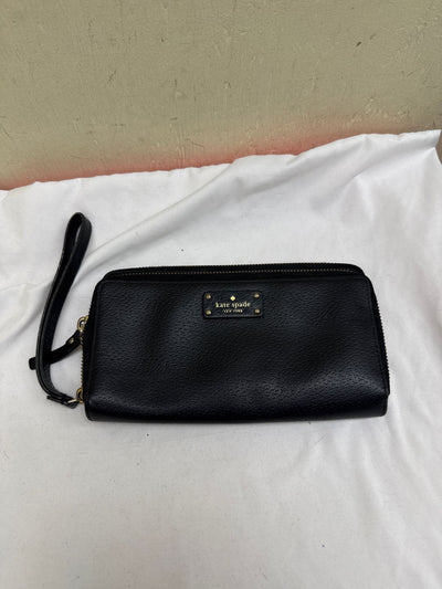 Kate Spade Black Leather Wristlet